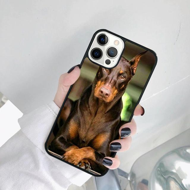 Чехол для телефона с изображением добермана Для iPhone 17 Air 15 Pro MAX 16 Plus 14 12 11 13 coque