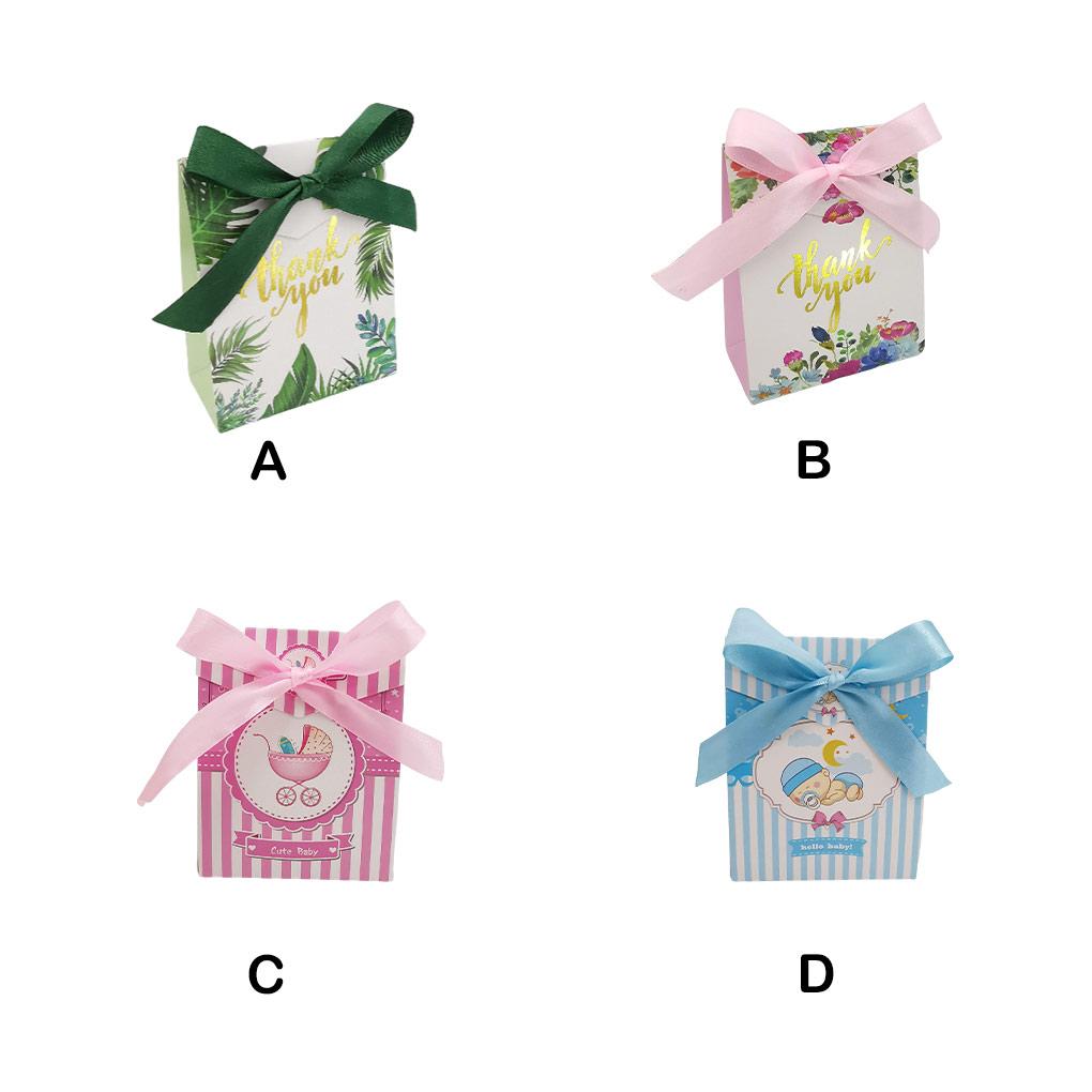 50 шт./набор свадебных сувениров, коробка конфет с лентой, модные стильные подарочные коробки для вечеринок, хранение пирогов, церемония дня рождения