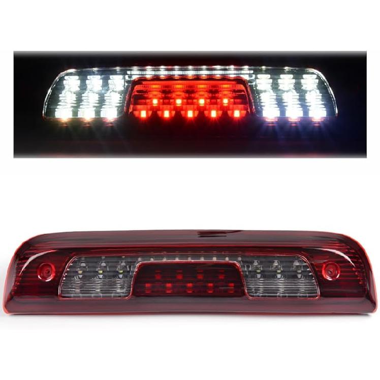 G-PLUS LED Third Brake Light Compatible With 1999-2006 Chevy Silverado/GMC Sierra 1500 2500 3500,3RD Cargo LED Tail Stop Lamps Clear Lens Chrome