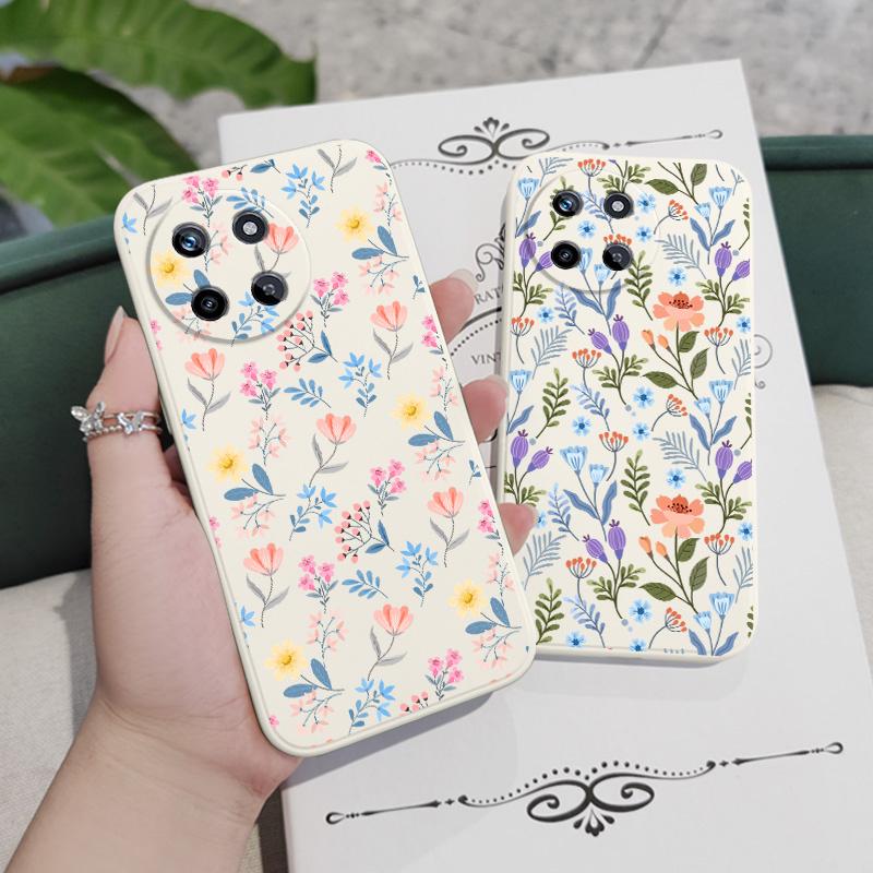 Великолепный цветочный чехол для телефона OPPO Realme 14 13 12 11 10 9 9i 8 8i 7 Pro Plus C35 C21Y C25Y C25 Жидкий силиконовый чехол