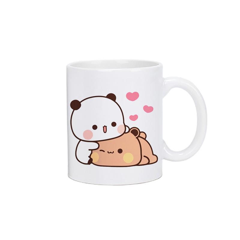 Panda Bear Bubu Dudu Кофейная молочная чашка Mocha Cat Panda Bear Пара Рождественская кружка Kawaii Чашки Оригинальные кружки Бесплатная доставка Посуда для напитков