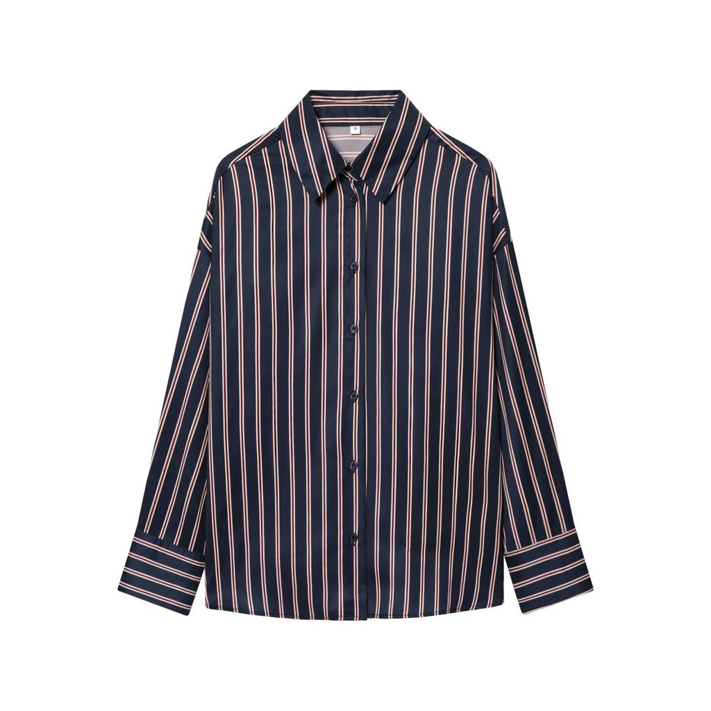 European and American style, new women's clothing, foreign style, fashionable, fashionable, striped shirt 3564173