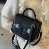 Vintage College Style Handbag Women's 2025 Autumn and Winter New Korean Version Trend Small Square Bag Versatile Shoulder Messenger Bag
