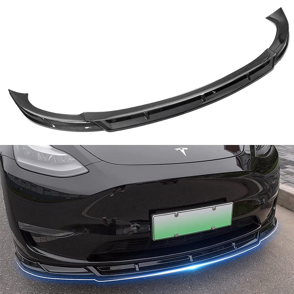 Трехступенчатый передний бампер для Tesla Model Y: Ветроотражатель с защитой от столкновений и улучшение экстерьера.