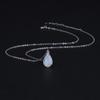 Teardrop Moonstone June Birthstone 925 Silver Necklace for Women [Coai]