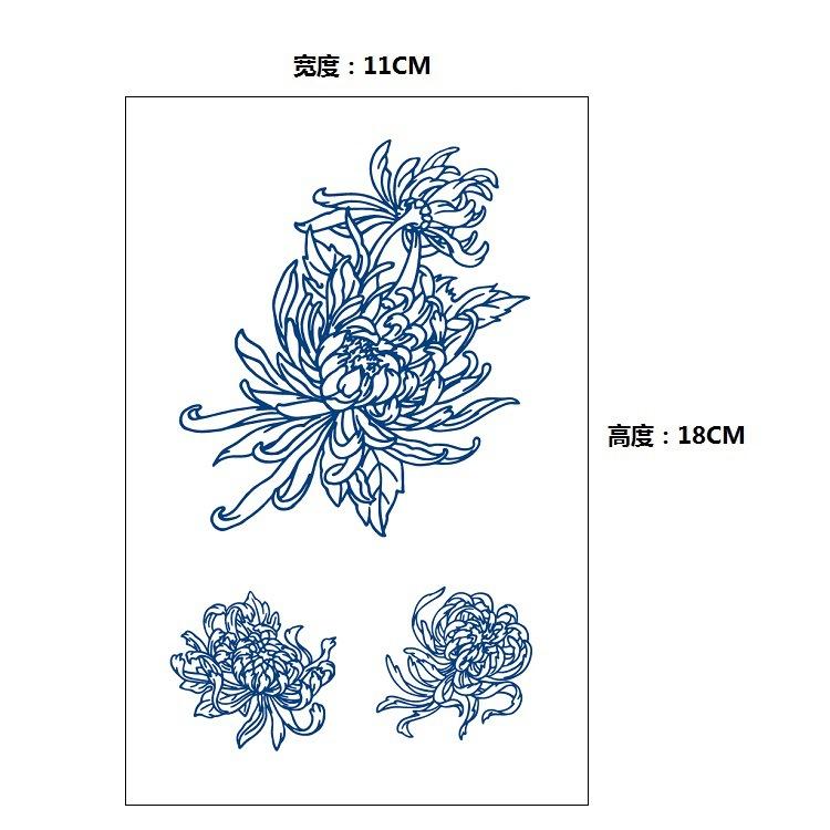 No Reflection, No Gradual Change, Xinyao Herbal Waterproof Tattoo Sticker, Male And Female Simulation Fixed Paper Sticker