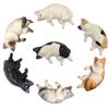 3Pcs/6cs Lazy Cat Refrigerator Magnet Message Po Wall Sticker Creative Cute Sleep Cat Home Decoration Accessories