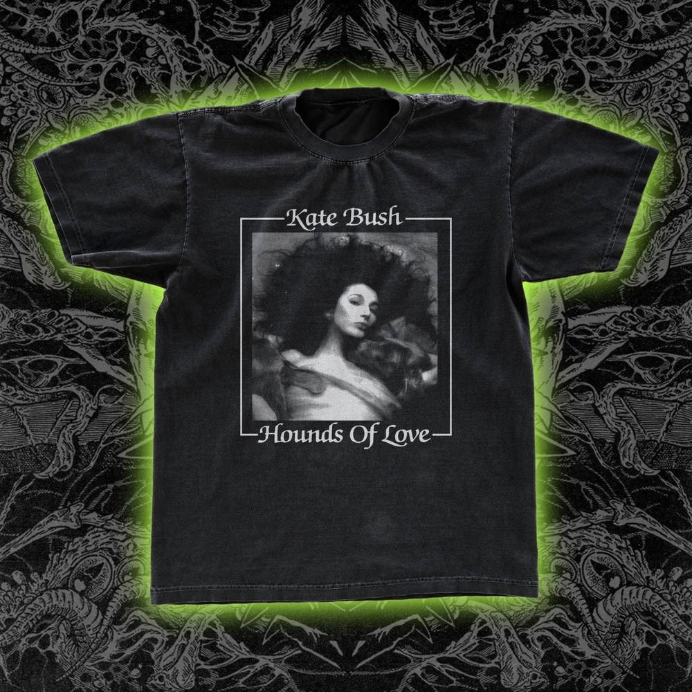 Кейт Буш Hounds Of Love Черная Хлопковая S-5XL Рубашка AD364 Унисекс Футболка