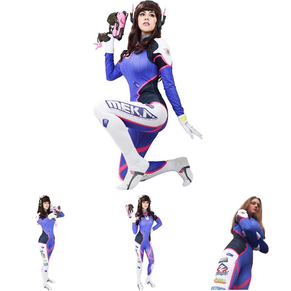 Костюм для косплея D.va из Overwatch, комбинезон для женщин, премиальный полиэстер для комфорта и долговечности