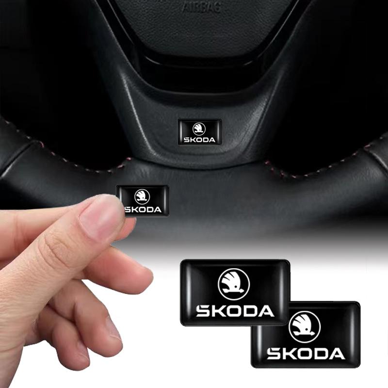 ERS2 10Pcs Car interior accessories door and window lifting button stickers For Skoda Octavia Kodiaq Fabia Superb Karoq Yeti Rapid