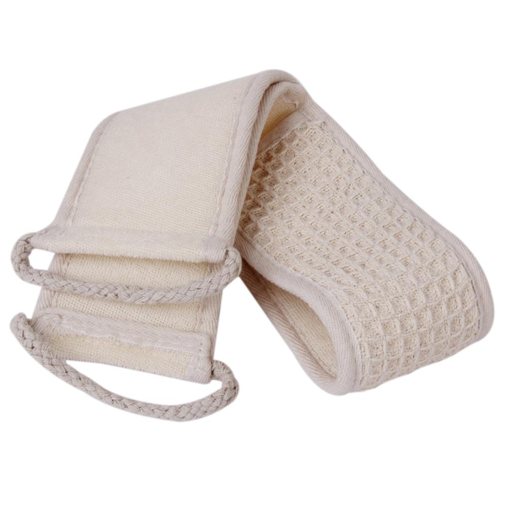 Bath Terry Cloth Back Strap Shower Sponge Scrubber