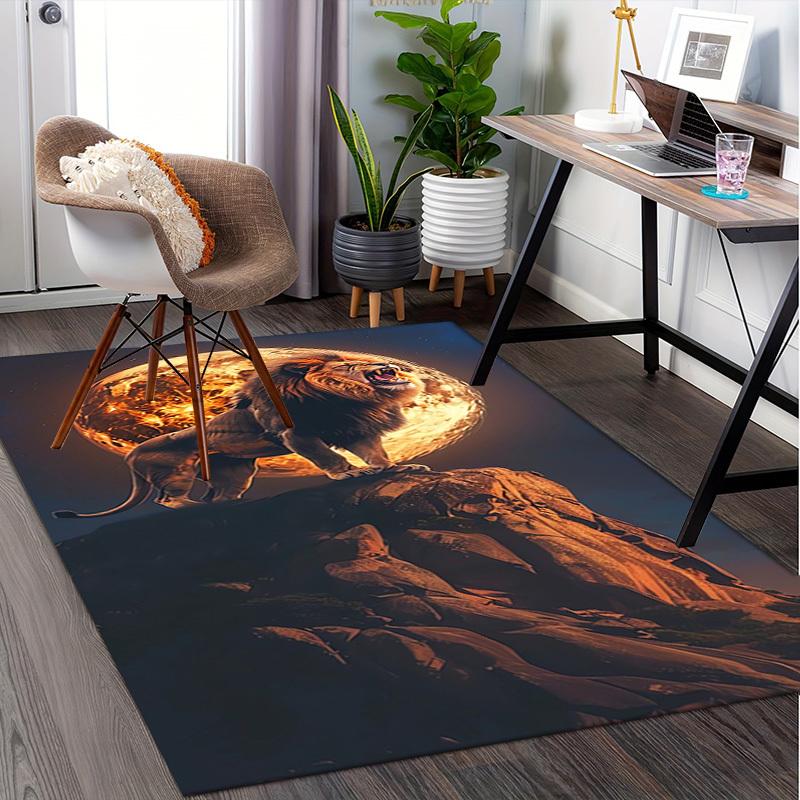 Office Carpet-Lion Roar Moonlight-Sofa Rug, Chair Mat Protectiona008