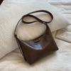 Retro Casual Shoulder Bags For Women New Large Capacity Solid Color Handbags Simple Pu Leather Female Crossbody Purse