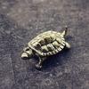 Vintage Handmade Polished Brass Turtledecorations Statues Metal Animal Sculptures Home and Office Decorations Tea and Pet Crafts