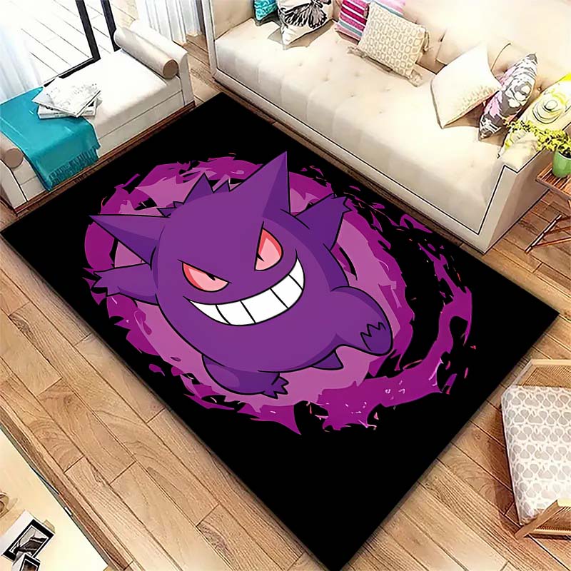 Cool Gengar Pattern Rug Non-Slip Area Carpet Living Room Gamer Bedroom Floor Mat Home Textile Decor