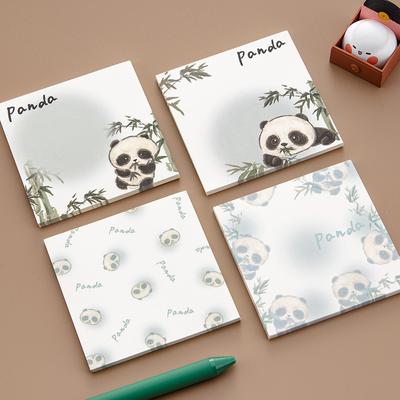 1 шт., милый клейкий мультфильм Kawaii Panda, блокнот для заметок, офисные школьные принадлежности, канцелярские принадлежности, наклейка, украшение