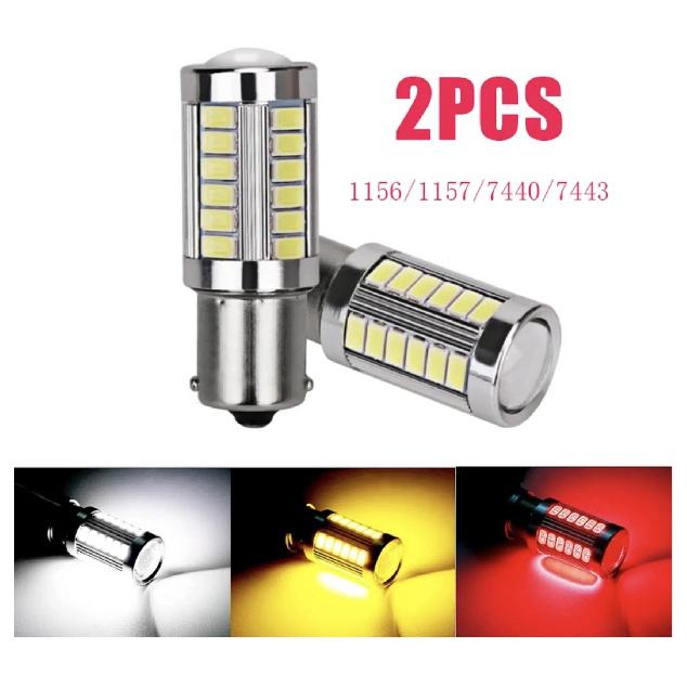 2x 1156 LED Bulbs BA15S BAY15D 33SMD 5630/5730 P21W PY21W P21/5W 12V for Signal Reverse Lights Bulbs 7