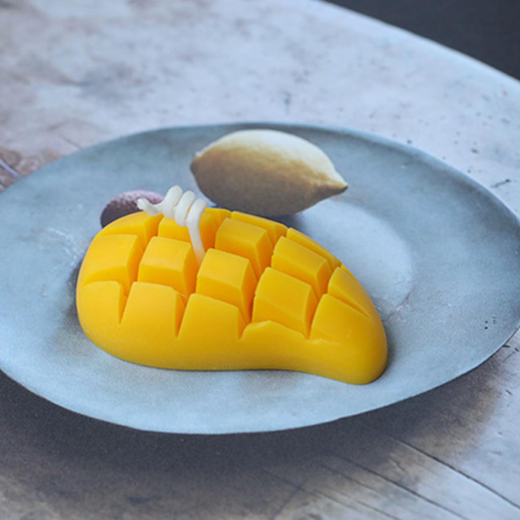 DIY Handmade Soap Making Supplies Silicone Fondant Molds Exquisite Mango-Shape Cake Decorating Candle Molds Flexible