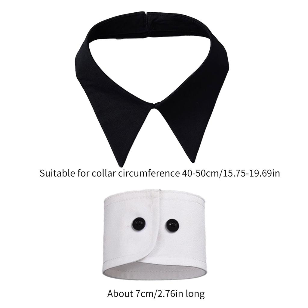 Съемный воротник-стойка для рубашки/манжеты на запястья для девочек, многослойный, регулируемый, декоративный, для женского свитера/рубашки/одежды