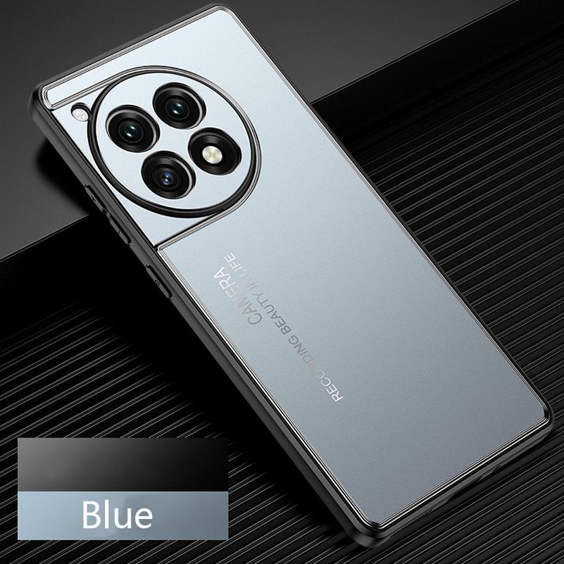 Пескоструйный чехол с алюминиевой задней панелью для OnePlus Ace 3 Pro Ace3 Ace 3V 2 Pro Ace3 1+ 12R 11R Металлическая защитная крышка для камеры