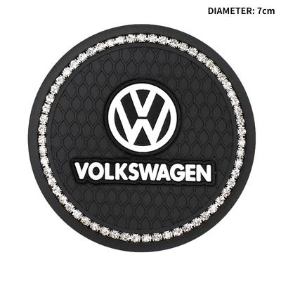 Для Volkswagen VW 1/2 шт. Алмазный резиновый нескользящий коврик Подставка для подстаканника Автомобильная подставка для Volkswagen VW GTI Golf Polo Tiguan Passat