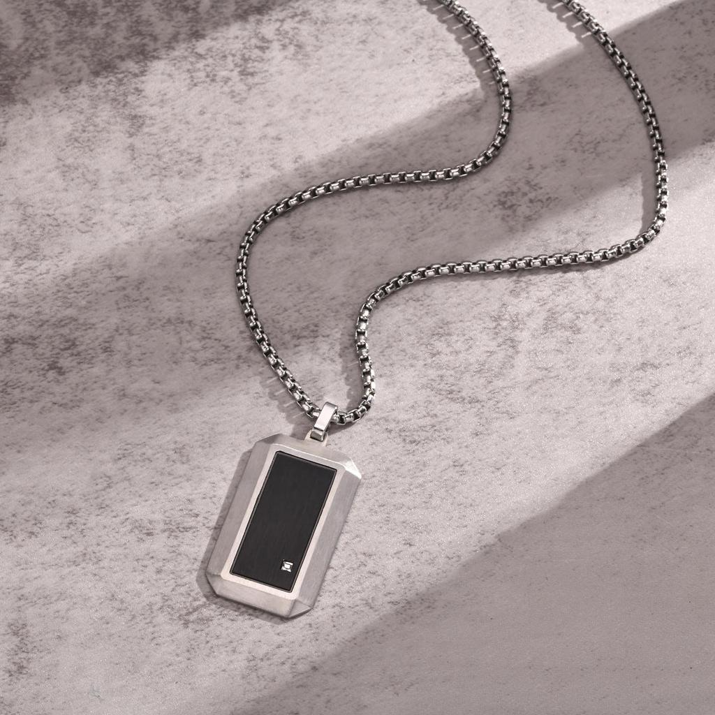Man Necklace Pendant Dog Tag For Dad Father Papa Husband Stainless Steel Jewelry Boyfriend Father Valentine Day Birthday Gift