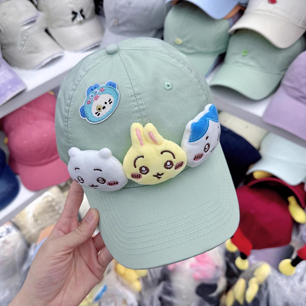 New original cartoon baseball cap female cute spring and autumn sweet simple big brim cap