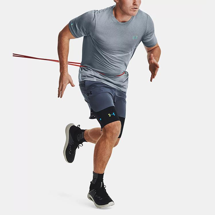 Under Armour Solid Woven Fitness Training Shorts Men Bottoms Storm-Grey 1376782-044