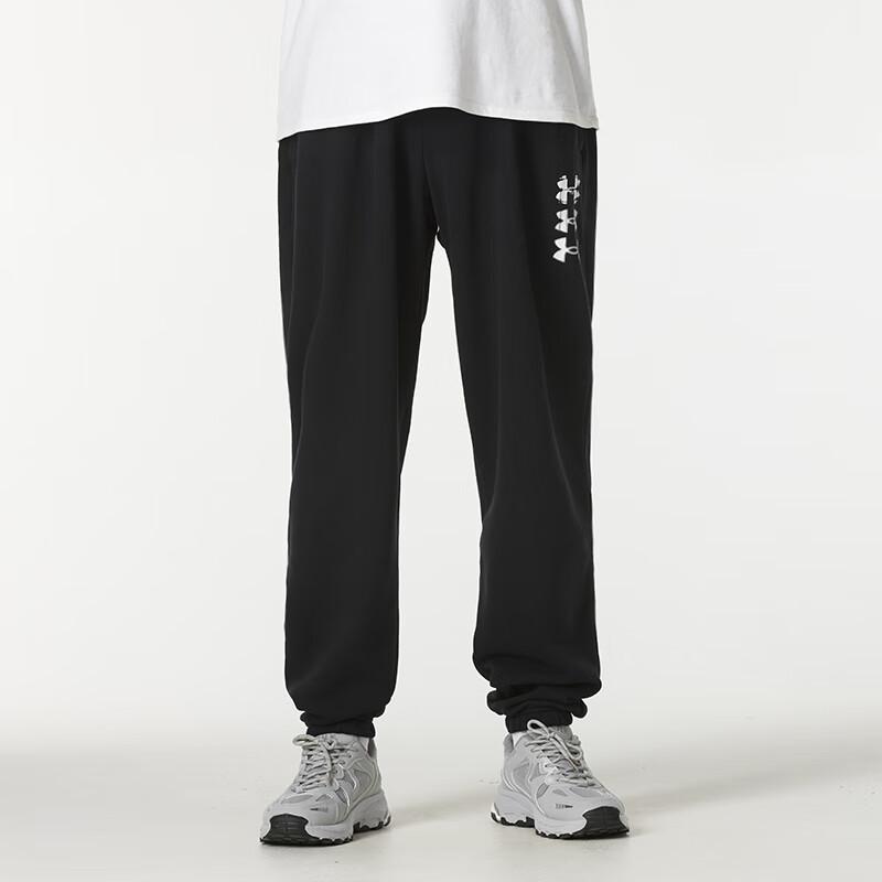Under Armour Удобные дышащие повседневные брюки Essential Running Training, мужские, черные 1389429-001