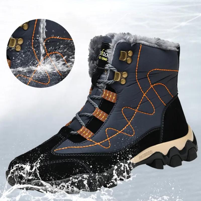 Мужские плюшевые сапоги. Высокие хлопковые туфли. Теплые зимние сапоги. Большие ботинки 38–47.