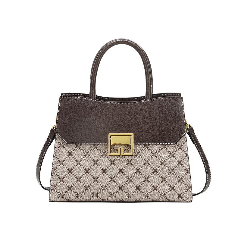 Кожаная женская сумка через плечо женская, новинка 2023 года, модная женская портативная сумка большой вместительности.