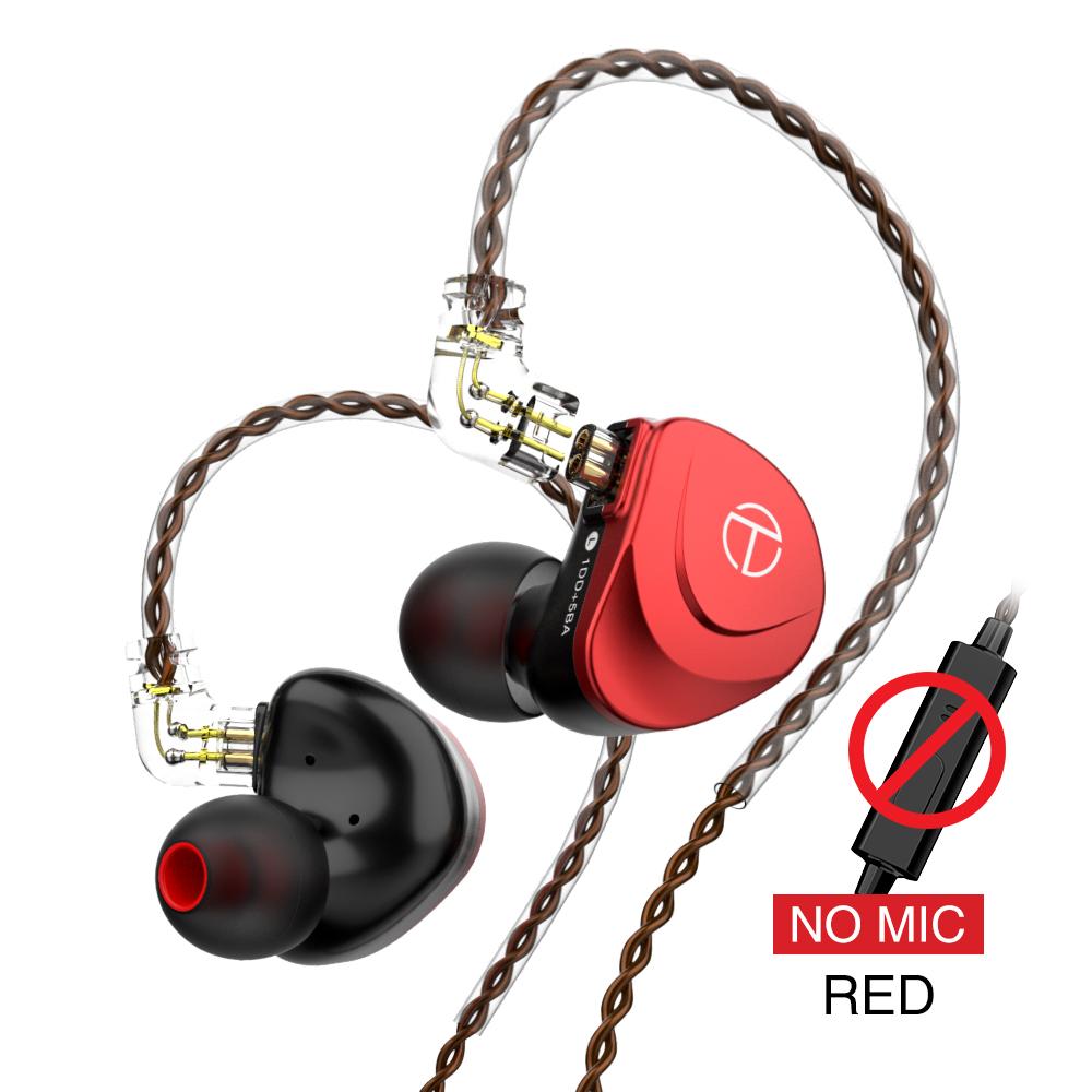 TRN V90S 5BA+1DD Metal Headset Hybrid HIFI Bass Earbuds In Ear Monitor Noise Earphone Noise Cancelling Earbuds Sport Headphone