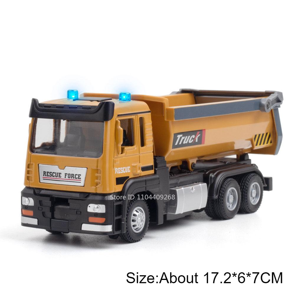 1:32 Dump Truck Military Missile Rocket Launcher Model Toy Car Sound Light Doors Opened Engineering Vehicle Models For Boys Gift