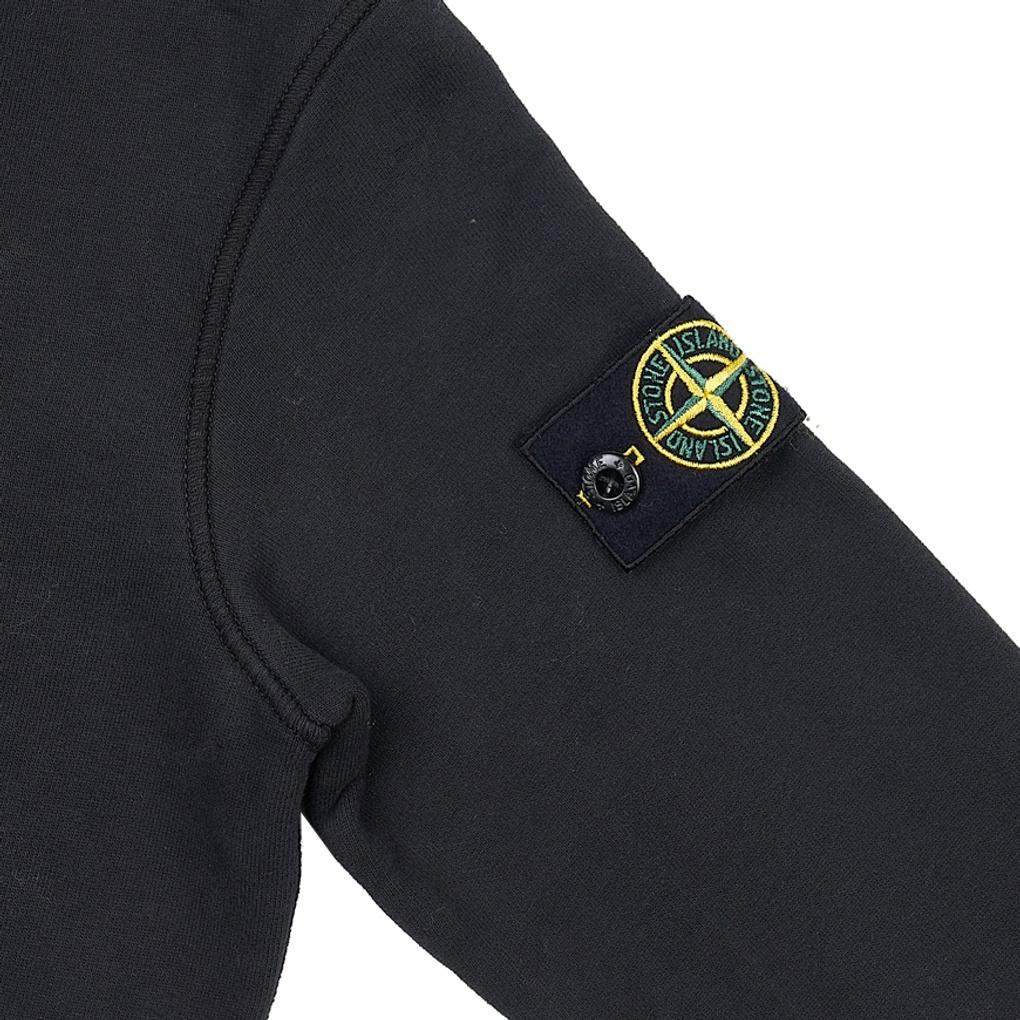 STONE ISLAND Толстовка на молнии до середины груди Посадка Левый рукав Нашивка Длинный рукав Детские топы Черный 791661020-V0029