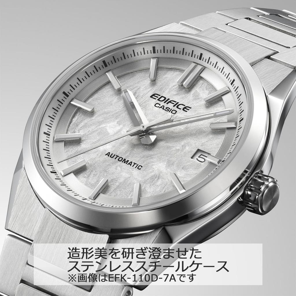 Casio Мужские механические автоматические часы Edifice EFK-110D-7AJF с сапфировым стеклом, белые