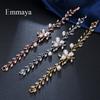 Emmaya Fashion AAA Cubic Zircon Originality Three Colors Flower Bracelets For Woman Elegance Wedding Party Birthday Gift