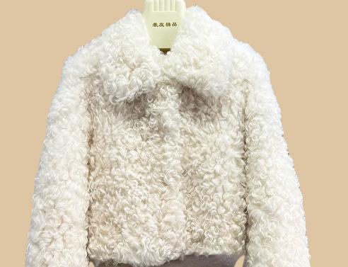 European and American lamb wool imitation fur jacket autumn and winter fashion warm short wool sweater casual celebrity small