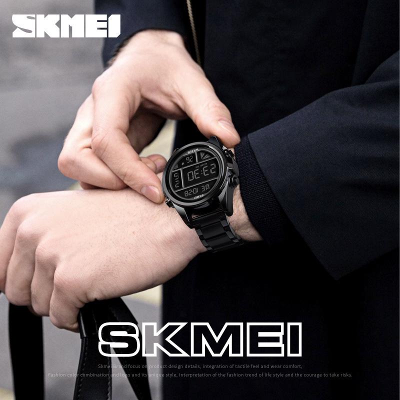 Мужские водонепроницаемые спортивные часы Shike Mei с стальным ремешком, многофункциональные - Популярная модель Юго-Восточной Азии
