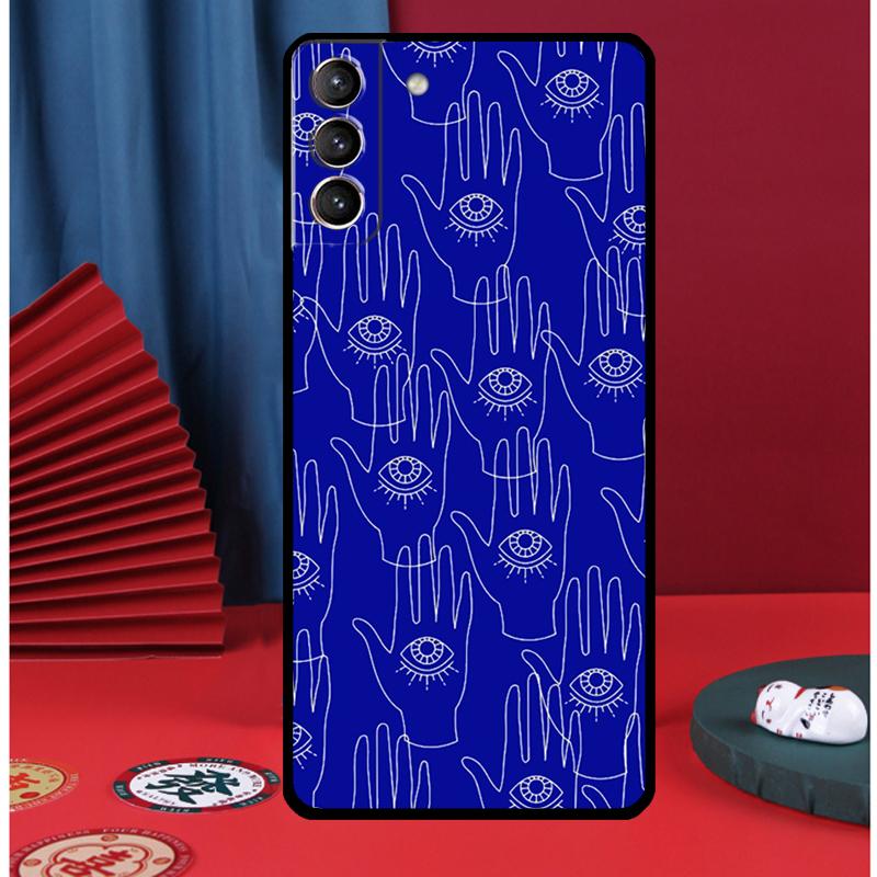 Синий Чехол-Брелок 'Сглаз' для Samsung Galaxy S24 Ultra S9 S10 S20 S21 S22 Plus S23 FE S25 Ultra Задняя Крышка