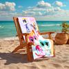 Personalized customized proof beach towel with SuperKitties pattern - soft, absorbent,quick-drying,perfect swimming,camping&bathing