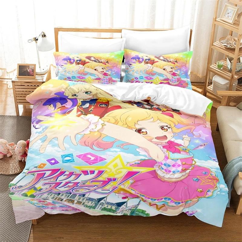 Aikatsu Idol Activity Аниме Постельные наборы изысканный набор постельных принадлежностей пододеяльник комплект одеяло роскошный подарок на день рождения