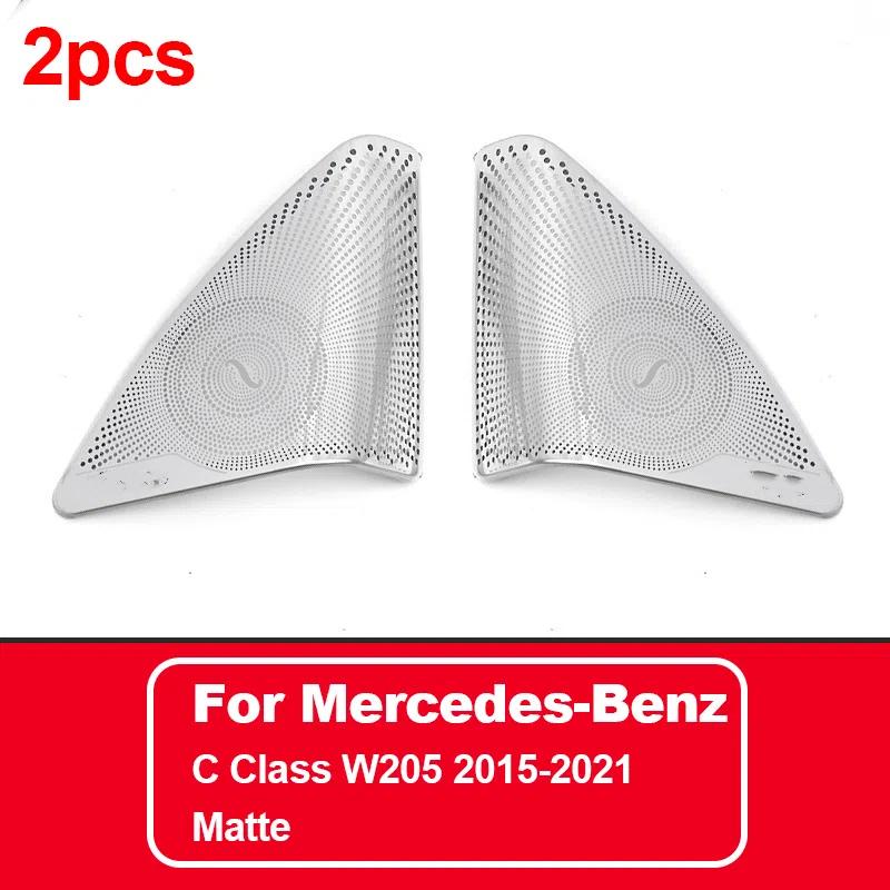 For Mercedes Benz Door Speaker Covers W213 W205 X253 GLC E C Class A-pillar Stainless Steel Matte Glossy Interior Accessories