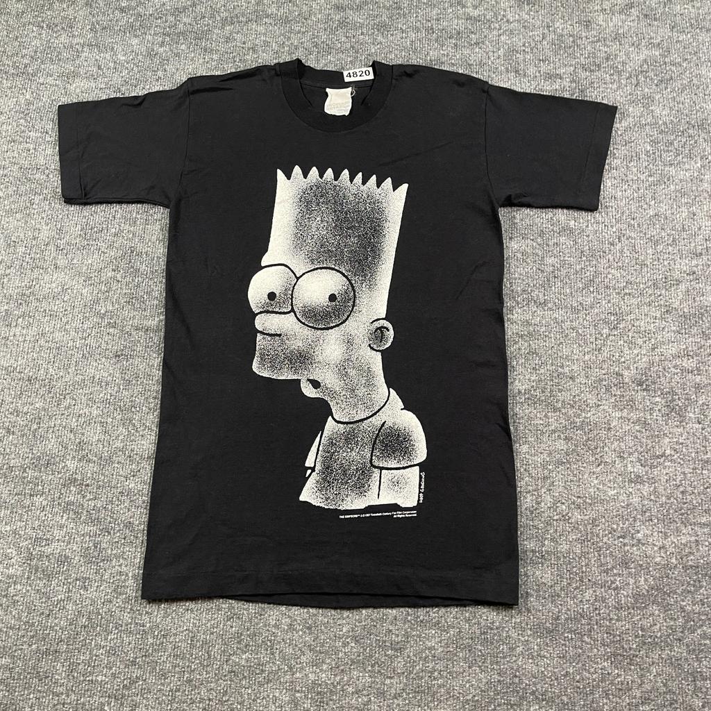 Vintage 1997 Shadow Bart Simpson T Shirt Small 17x27 Black Matt-Groening