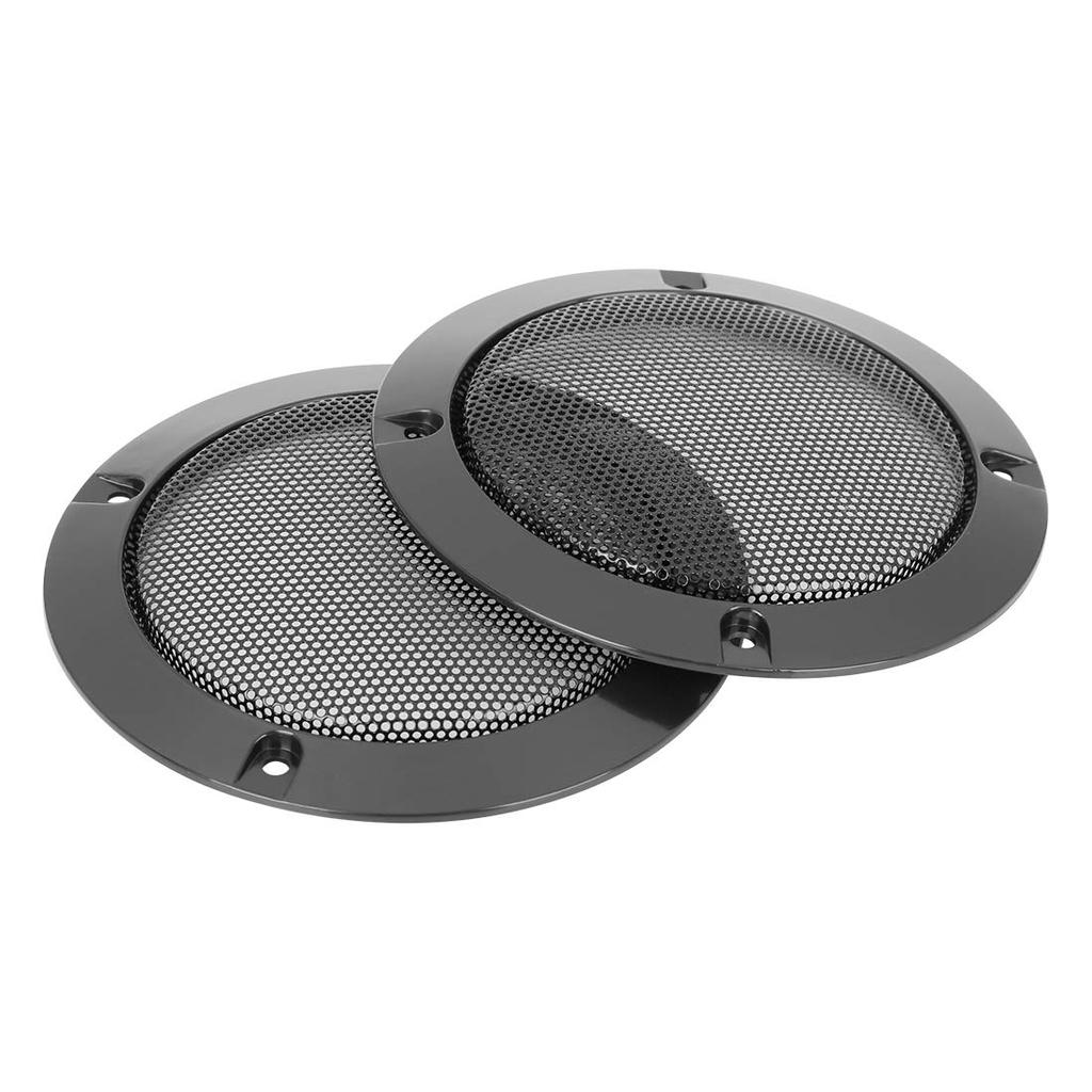 uxcell Speaker Grille Glossy Audio Speaker Cover Mesh Subwoofer Grille Protector Metal Black 2 Pack 4 Inch