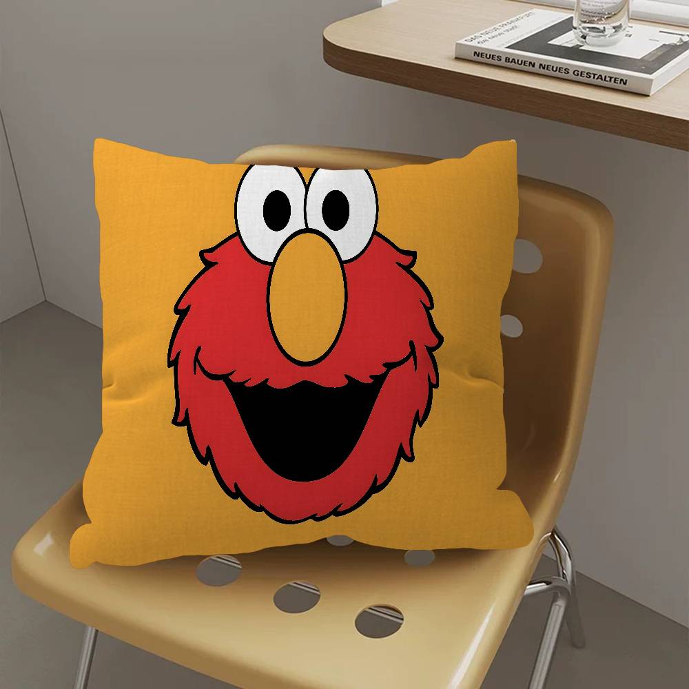 Sesame Street Cartoon Maple Design Cushion Cover Happy Autumn Harvest Decor Holiday Decorati Pillow Cover