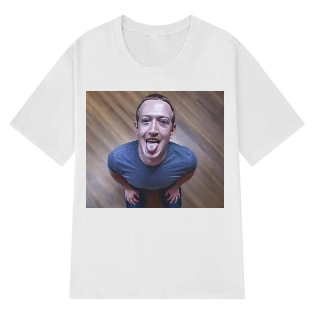 Funny Bad Expression T-shirt Mark Zuckerberg Good Joke T-shirt Women's Short-sleeved T-shirt Graphic T-shirt Summer Streetwear