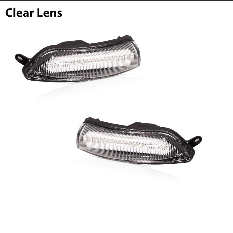 Smoked / Clear Lens Sequential Amber LED Car Front Side View Mirror Lights For 2011-2020 Chrysler 300 Turn Signal Blinker Lights