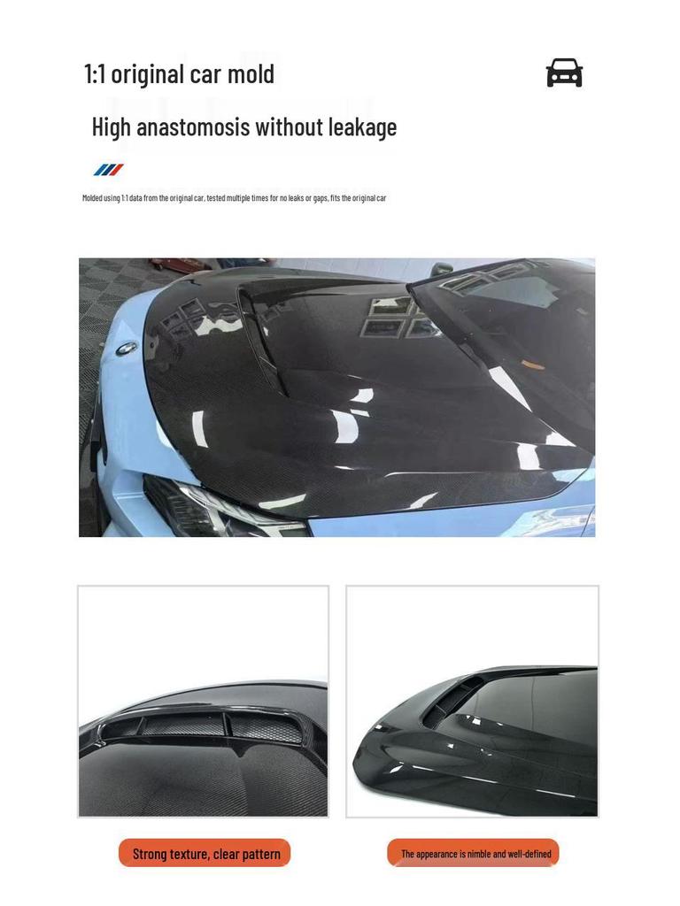 BMW M2 G87 AiphA-N Style Carbon Fiber Hood Front Engine Cover Body Kit