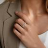 Water Drop Shape Charm Ring Adjustable Stackable Ring New Chain Ring  Women