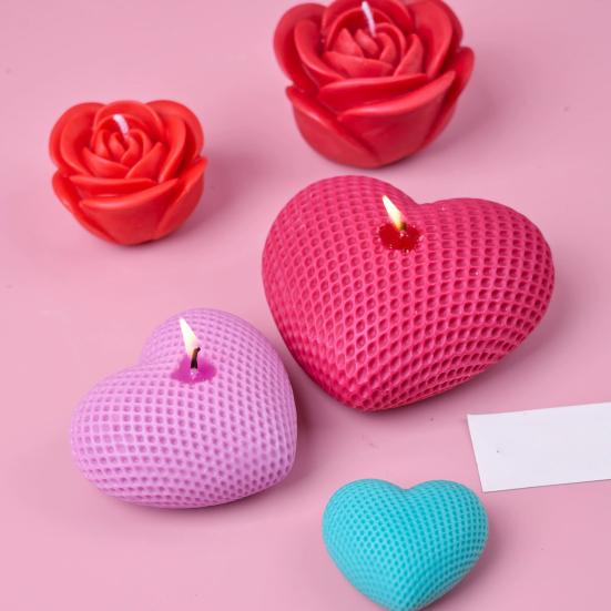 Силиконовая форма в форме сердца Антипригарная сетчатая форма для выпечки для конфет, помадок, печенья, принадлежности для изготовления мыла своими руками, подарки на День святого Валентина